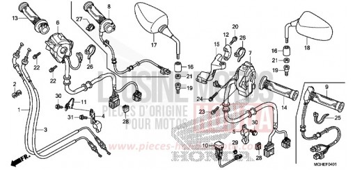 COMMUTATEUR/CABLE/MIROIR (VFR1200XD/XDA/XDL/XDS) VFR1200XDE de 2014